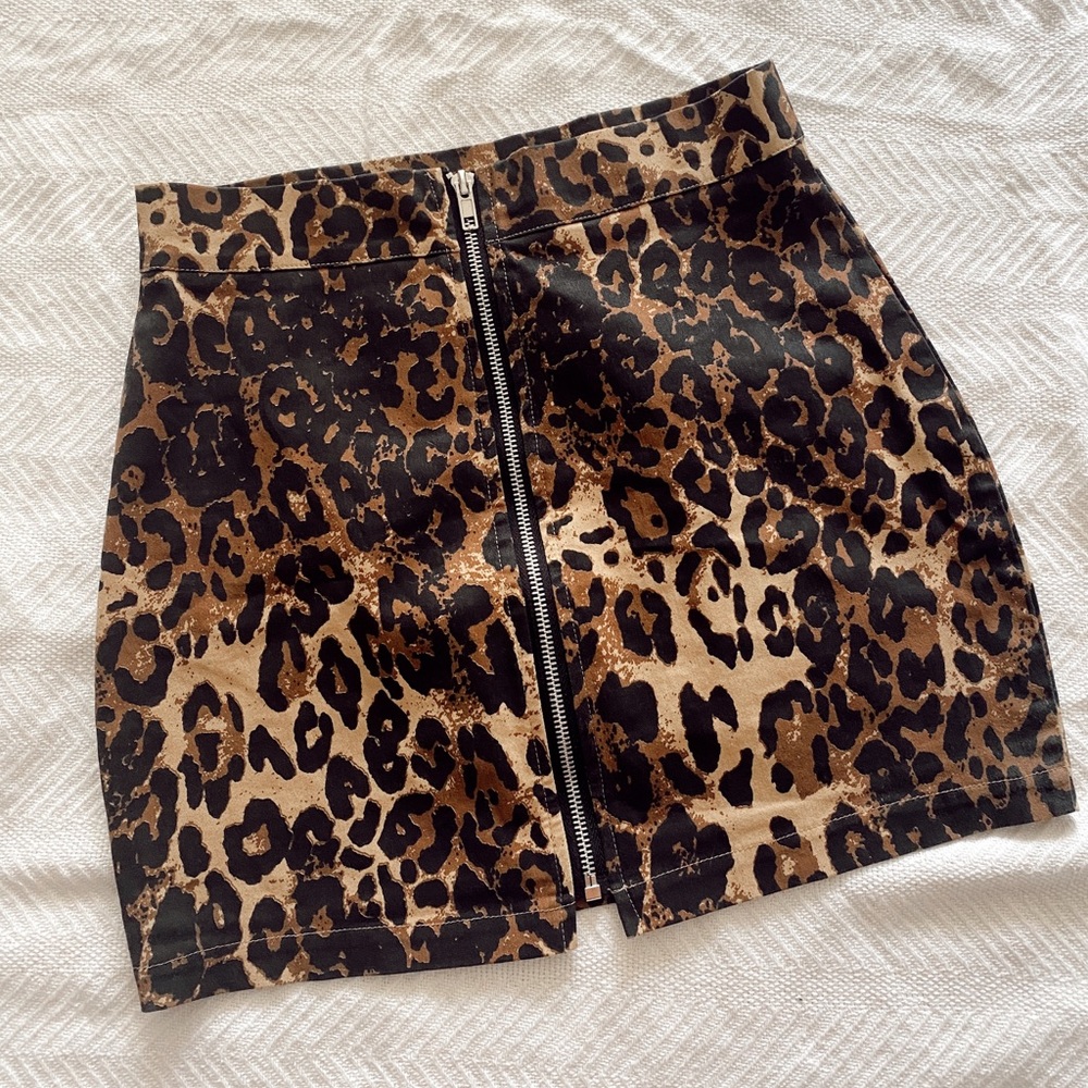 Animal Print Mini Skirt